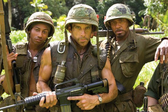three actors from Tropic Thunder