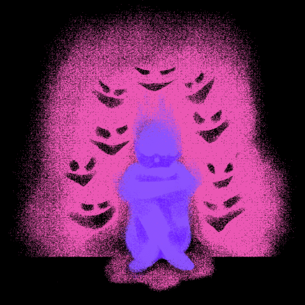 person sitting alone with deceptive voices