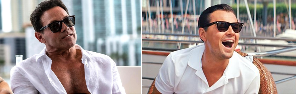 Leo Dicaprio and Jordan Belfort comparison