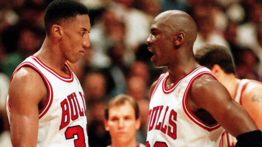 Michael Jordan and Scottie Pippen