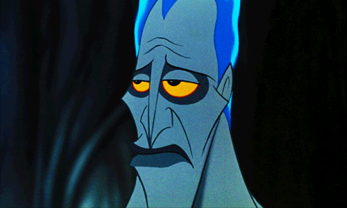 hades rolling his eyes
